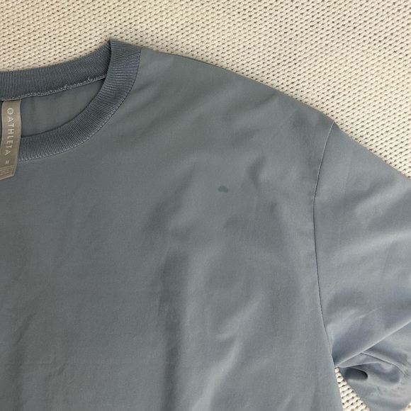 Athleta Ice Blue Zephyr Crop Tee Size M - Picture 8 of 13